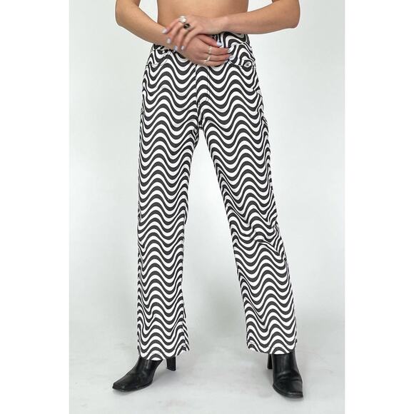 Ragged Priest Wave Jeans Straight Leg Black White‎ 28 Y2K 90s - Picture 1 of 14